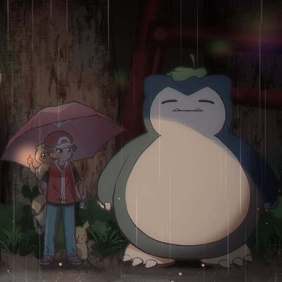 Snorlax art by maccha pamocute